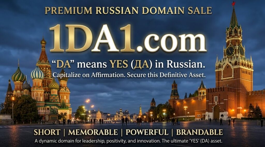 1DA1.com domain For Sale or Lease to Own ..not just a name - it’s a built-in call to action