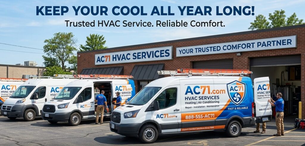 AC71.com for Sale -  Invest Now or Lease to Own - matched for HVAC sales, service, and comfort! “AC” + “71” 